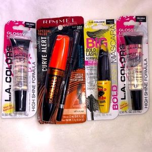 2 L.A. Colors lip glosses and 2 mascara’s all 4 come with purchase.
